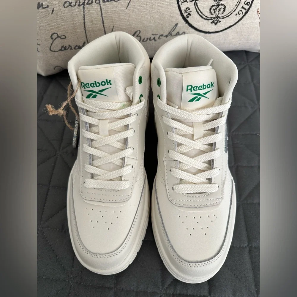 NWB Reebok Leather Tech Geo White Women’s High Tops - Picture 4 of 11
